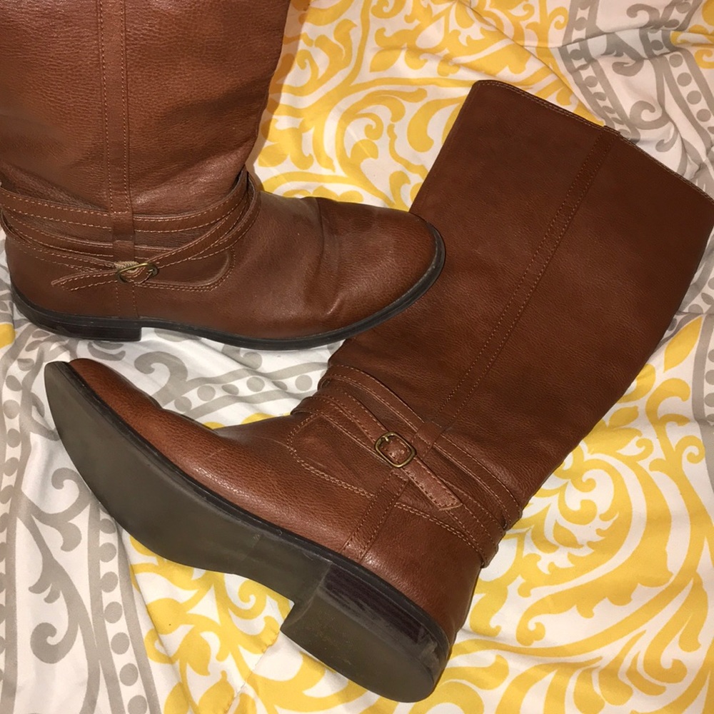 Long brown boots